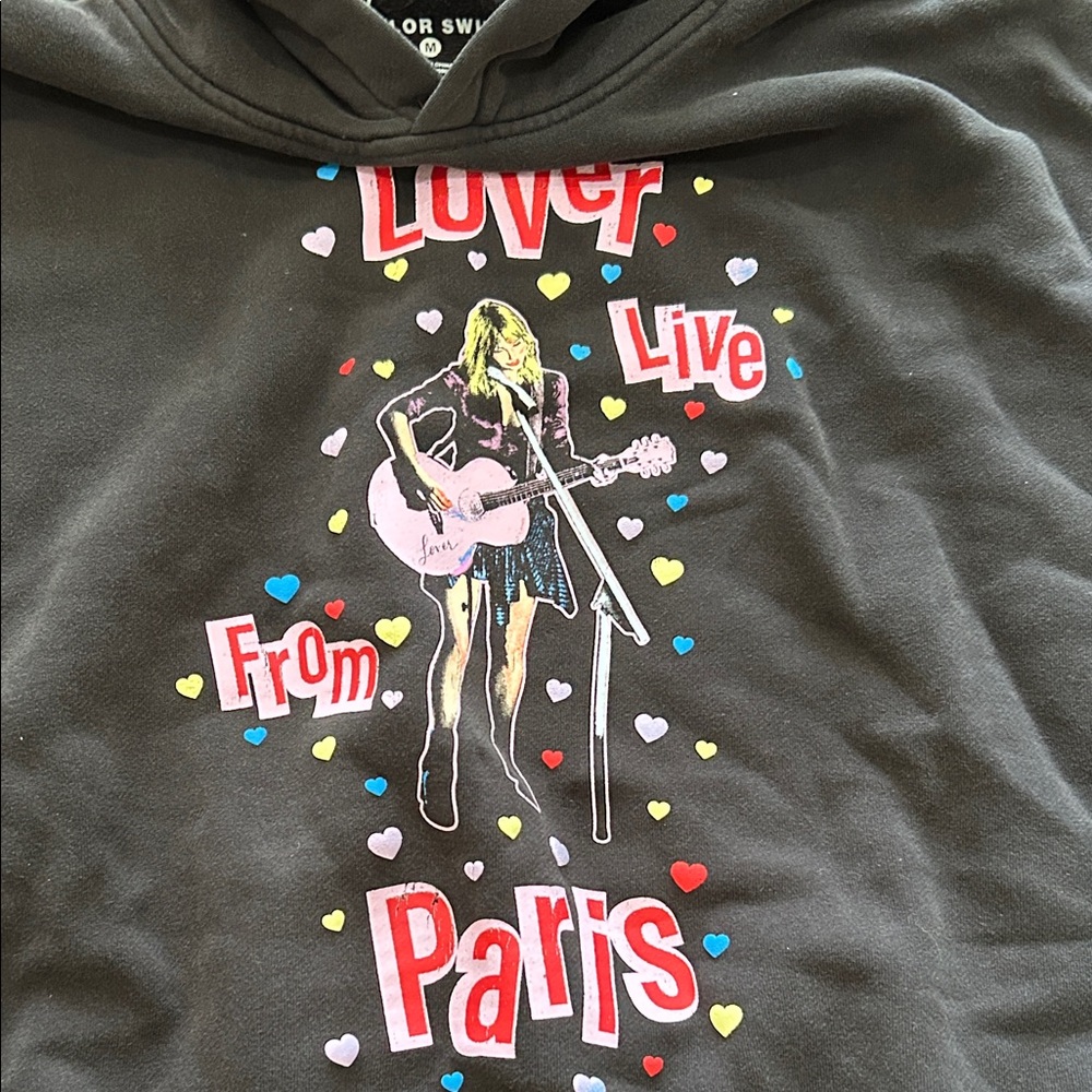 Taylor Swift Black 'Lover Live From Paris' Graphic Hoodie - Picture 2 of 3